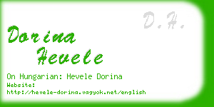 dorina hevele business card